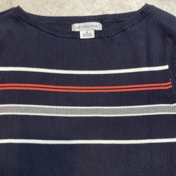 Liz Claiborne women’s crewneck long sleeve sweater. Multicolor. Size M. - Picture 2 of 6